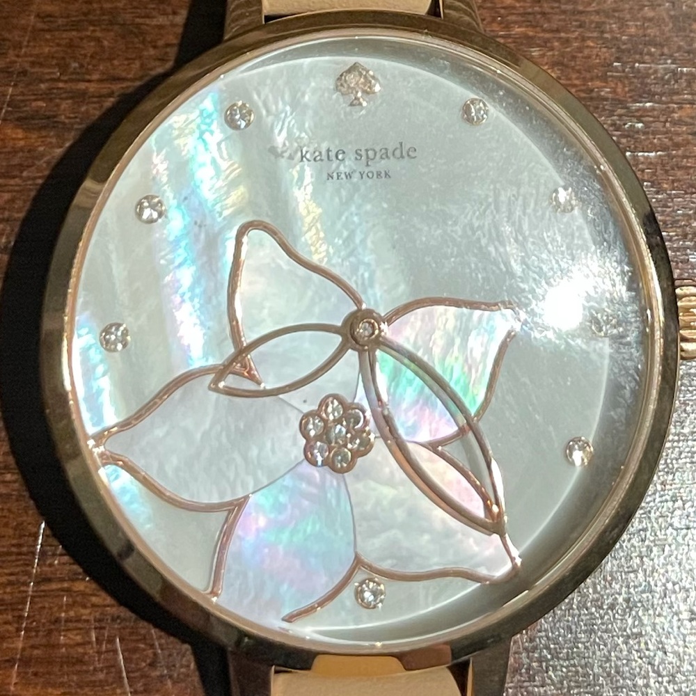 Kate spade leather strap watch with tan band